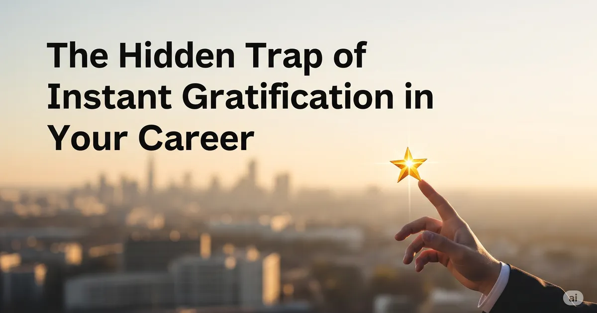 The Hidden Trap of Instant Gratification in Your Career